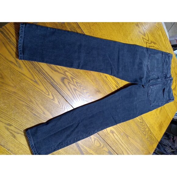 AGOLDE Jeans Womens 25 BLACK faded BUTTON FLY STRAIGHT LEGS ? Preowned Denim - Picture 3 of 12